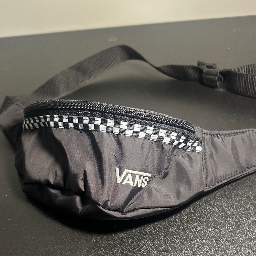 Vans Black Checkerboard Mini Waist Bag